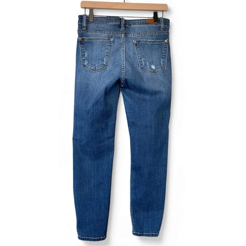 Judy Blue Relaxed Fit Skinny Distressed Denim Jean Womens 9/29 Mid Rise Shredded